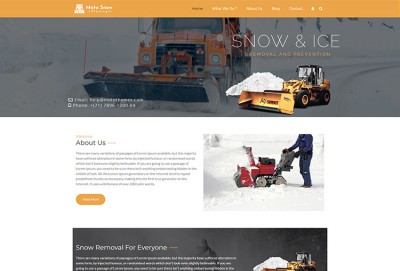 Snow Plowing WordPress Theme